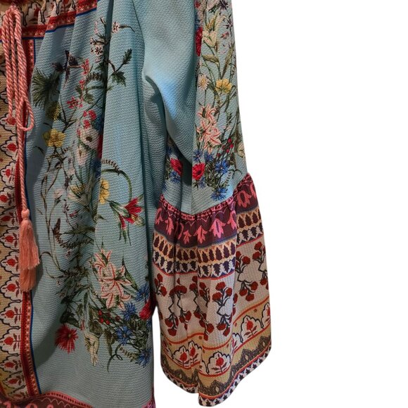 Umgee Floral Off Shoulder Bell Sleeve Top BoHo 1X - Picture 2 of 9